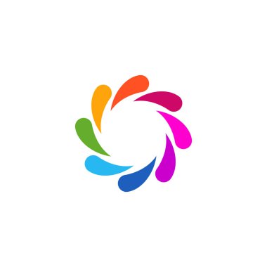 Renkli Soyut Dairesel Swirl Logo Yuvarlak Şekil promosyon ve sunum için yüksek son görünüm ile tüm iş şirketi