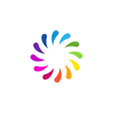 Renkli Soyut Dairesel Swirl Logo Yuvarlak Şekil promosyon ve sunum için yüksek son görünüm ile tüm iş şirketi