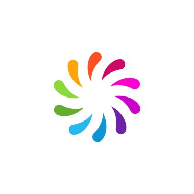 Renkli Soyut Dairesel Swirl Logo Yuvarlak Şekil promosyon ve sunum için yüksek son görünüm ile tüm iş şirketi