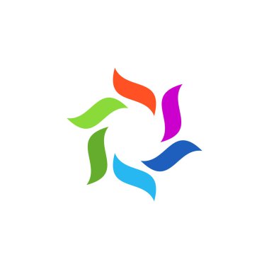 Renkli Soyut Dairesel Swirl Logo Yuvarlak Şekil promosyon ve sunum için yüksek son görünüm ile tüm iş şirketi