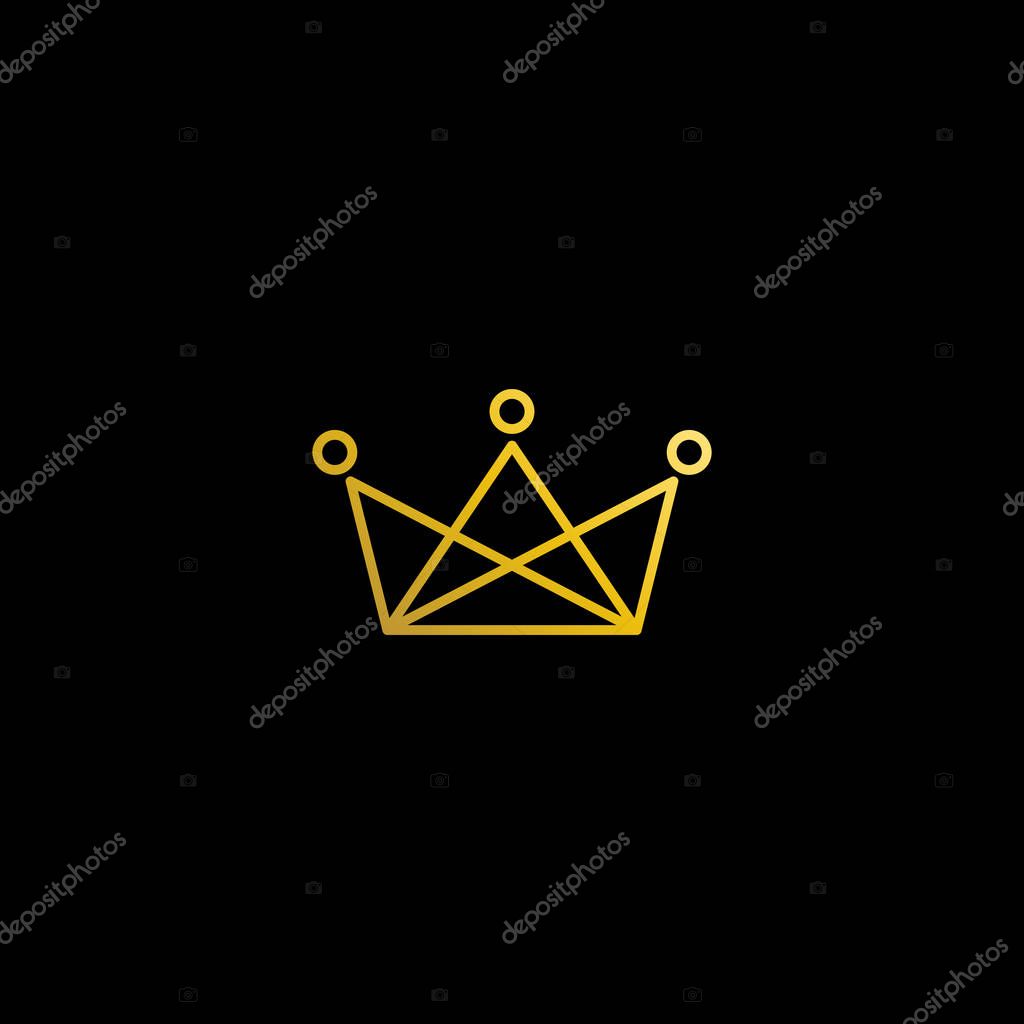 Simple Modern Royal Crown Icon Logo Symbols for Luxury Badges Card Invitations Decoration Element