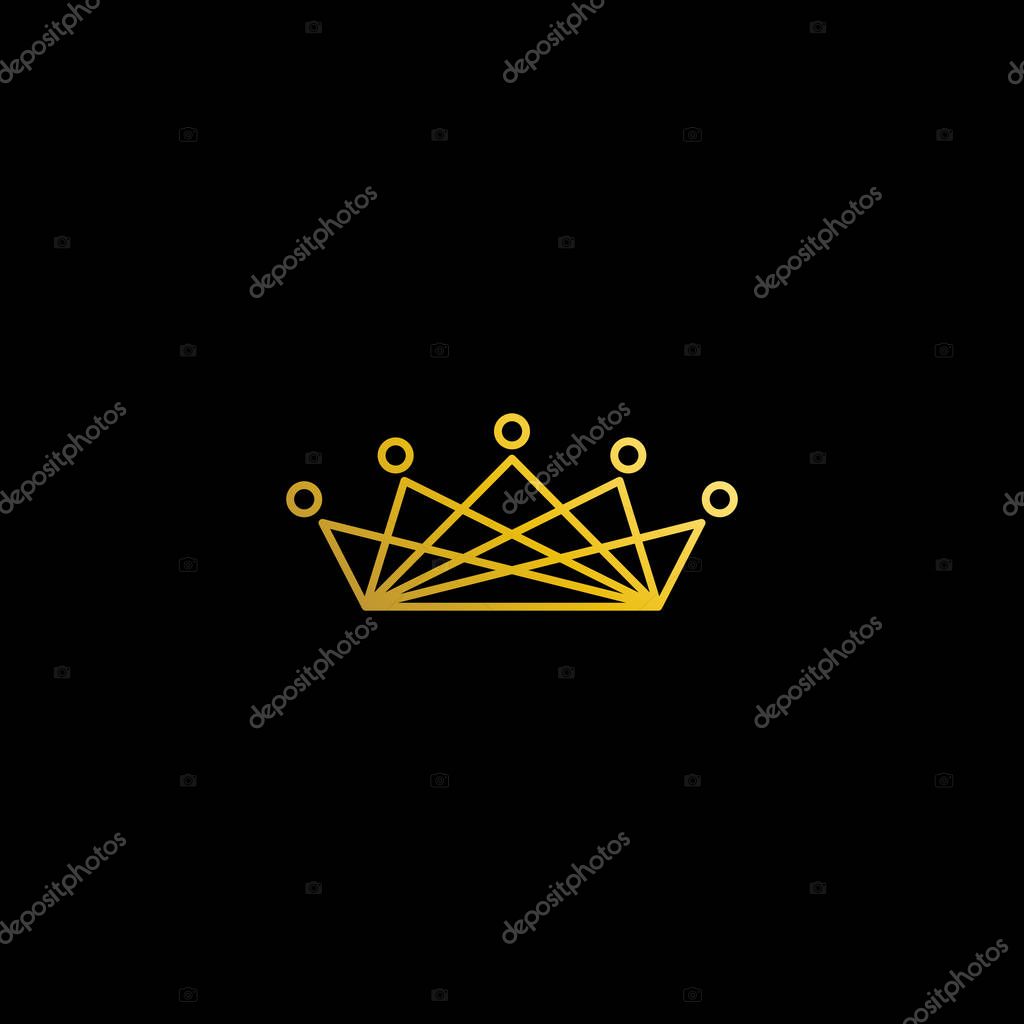 Simple Modern Royal Crown Icon Logo Symbols for Luxury Badges Card Invitations Decoration Element