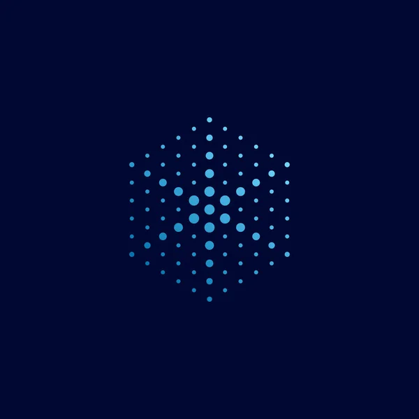 Modern yüksek son görünüm ile teknoloji iş sağlığı şirketi için Modern Soyut Nokta Halftone Icon Logo