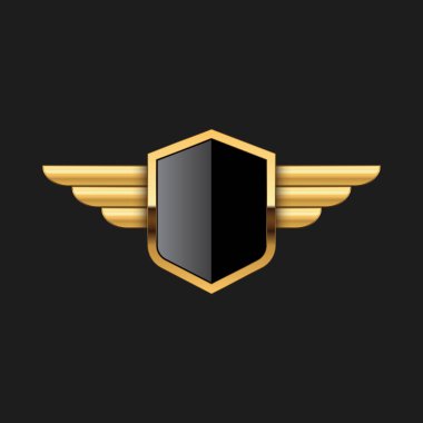 Boş Rozet Shield Crest Etiket Zırh Lüks Altın Tasarım Elemanı Şablon logo arka plan Kart Davetiyeleri Dekorasyon Elemanı için