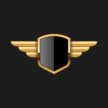 Boş Rozet Shield Crest Etiket Zırh Lüks Altın Tasarım Elemanı Şablon logo arka plan Kart Davetiyeleri Dekorasyon Elemanı için