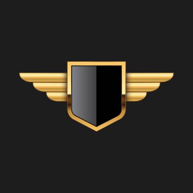 Boş Rozet Shield Crest Etiket Zırh Lüks Altın Tasarım Elemanı Şablon logo arka plan Kart Davetiyeleri Dekorasyon Elemanı için