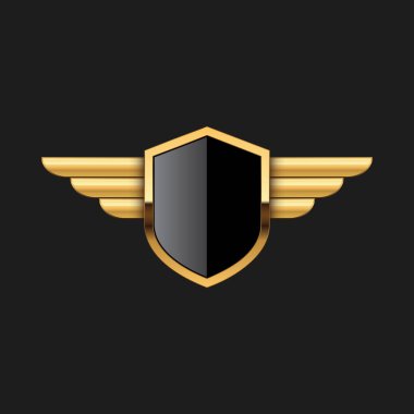 Boş Rozet Shield Crest Etiket Zırh Lüks Altın Tasarım Elemanı Şablon logo arka plan Kart Davetiyeleri Dekorasyon Elemanı için