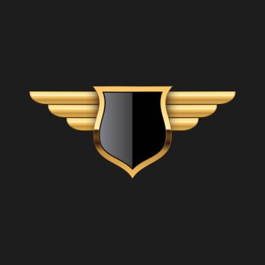 Boş Rozet Shield Crest Etiket Zırh Lüks Altın Tasarım Elemanı Şablon logo arka plan Kart Davetiyeleri Dekorasyon Elemanı için