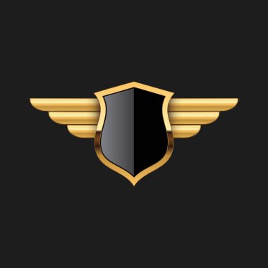 Boş Rozet Shield Crest Etiket Zırh Lüks Altın Tasarım Elemanı Şablon logo arka plan Kart Davetiyeleri Dekorasyon Elemanı için