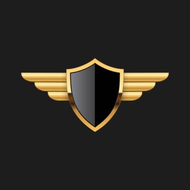Boş Rozet Shield Crest Etiket Zırh Lüks Altın Tasarım Elemanı Şablon logo arka plan Kart Davetiyeleri Dekorasyon Elemanı için