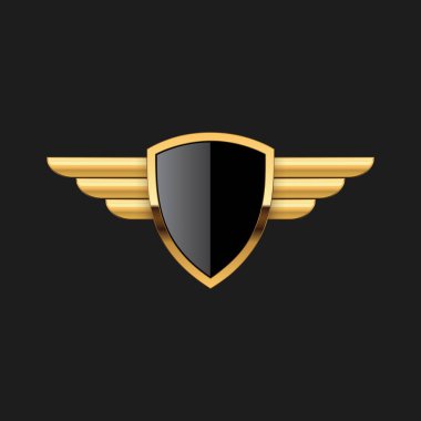 Boş Rozet Shield Crest Etiket Zırh Lüks Altın Tasarım Elemanı Şablon logo arka plan Kart Davetiyeleri Dekorasyon Elemanı için