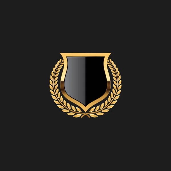 Blank Badge Shield Crest Label Armor Luxury Gold Design Element — Image vectorielle