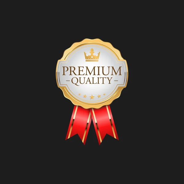 Kreis Premium Qualität Badge Label Luxus Gold Design Element Vorlage — Stockvektor