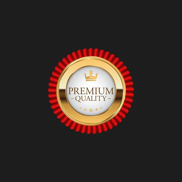 Kreis Premium Qualität Badge Label Luxus Gold Design Element Vorlage — Stockvektor