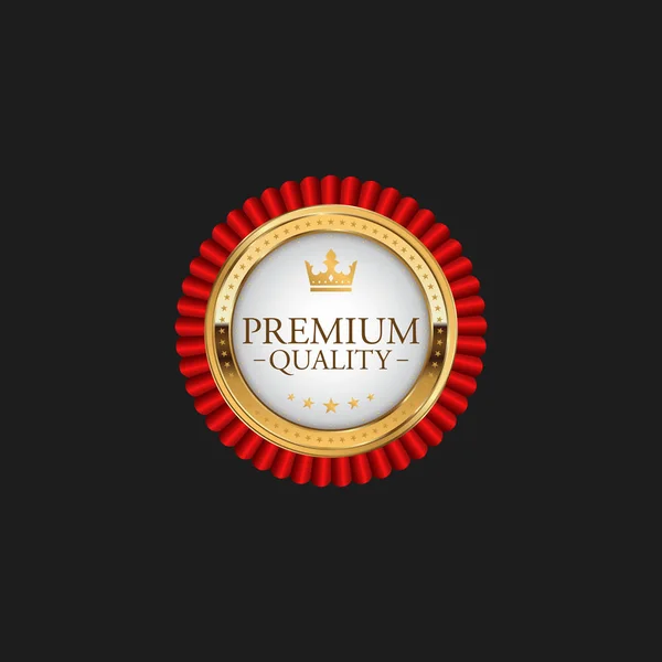 Circle Premium Quality Odznaka Etykieta Luxury Gold Design Element Szablon — Wektor stockowy