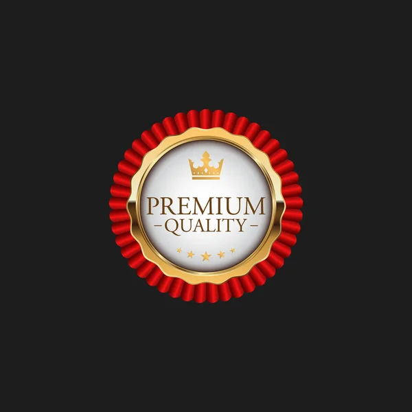 Circle Premium Quality Odznaka Etykieta Luxury Gold Design Element Szablon — Wektor stockowy