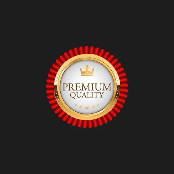 Circle Premium Quality Odznaka Etykieta Luxury Gold Design Element Szablon — Wektor stockowy