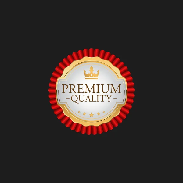 Circle Premium Quality Odznaka Etykieta Luxury Gold Design Element Szablon — Wektor stockowy