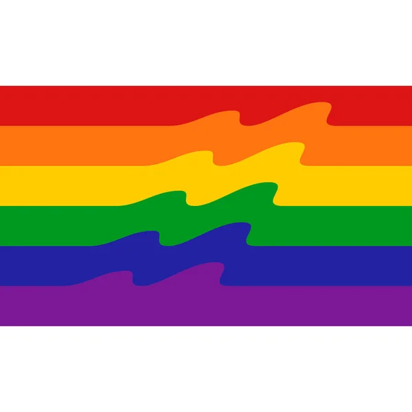 Rainbow Heart Flag Orgoglio Lgbt Colorato Elemento Design Gay Bisessuale — Vettoriale Stock