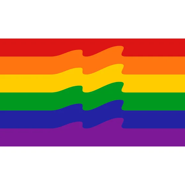 Rainbow Heart Flag Orgoglio Lgbt Colorato Elemento Design Gay Bisessuale — Vettoriale Stock