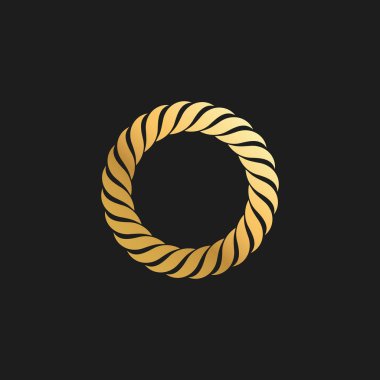 Logo arka plan Kart Davetiyeler Dekorasyon için Soyut Süs Lüks Altın Daire Çerçeve Tasarım Elemanı