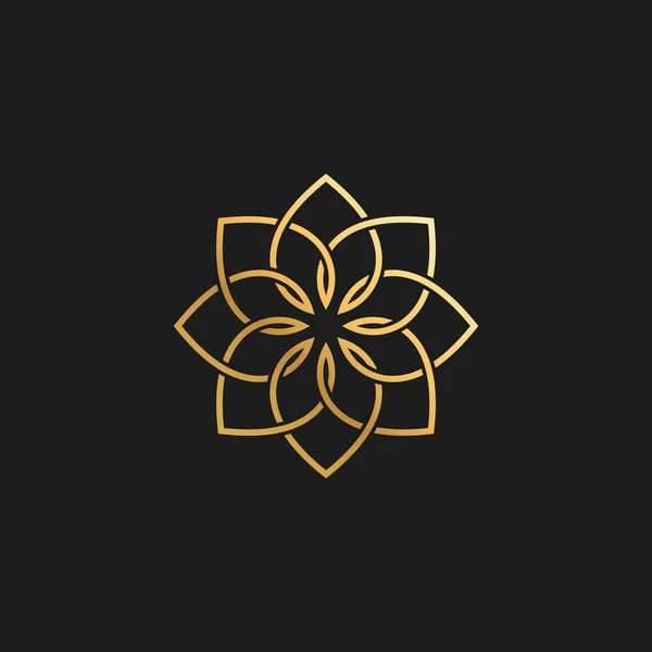 Αφηρημένο Στολίδι Πολυτέλεια Χρυσό Κυκλικό Πλαίσιο Σχεδίασης Στοιχείο Για Λογότυπο — Διανυσματικό Αρχείο