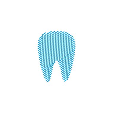 Çocuk Diş Hekimliği aile dişçi ve yüksek son bakmak için mavi renk ile modern benzersiz diş diş simgesi logosu