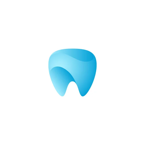 Logo Unique Moderne Icône Dentaire Avec Couleur Bleue Pour Dentiste — Image vectorielle