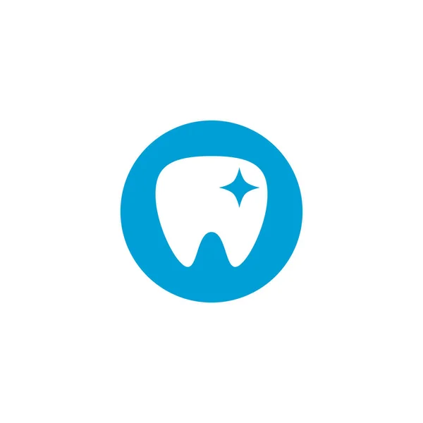 Logo Unique Moderne Icône Dentaire Avec Couleur Bleue Pour Dentiste — Image vectorielle