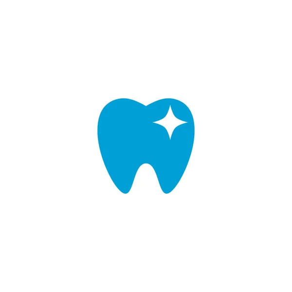 Logo Unique Moderne Icône Dentaire Avec Couleur Bleue Pour Dentiste — Image vectorielle