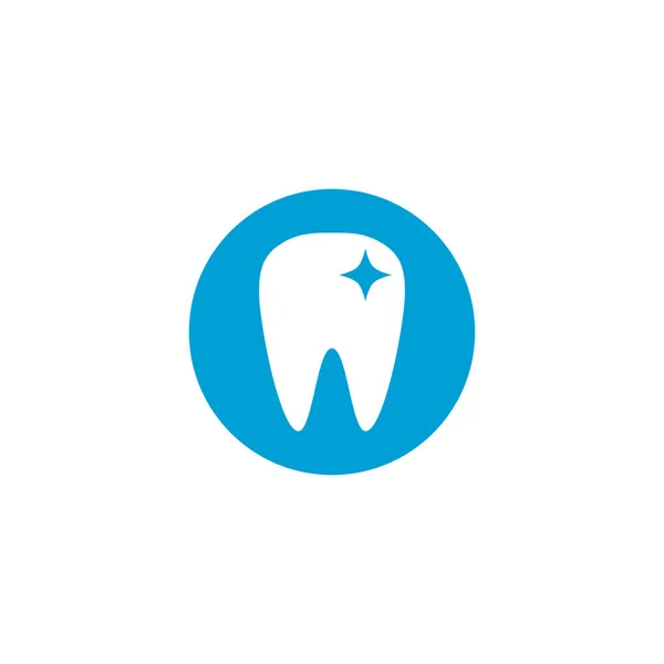 Logo Unique Moderne Icône Dentaire Avec Couleur Bleue Pour Dentiste — Image vectorielle