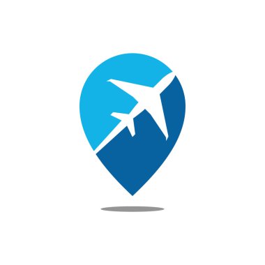 Yüksek son görünüm ile tüm iş şirketi için Modern Uçak Seyahat Kargo Freight Icon Logo