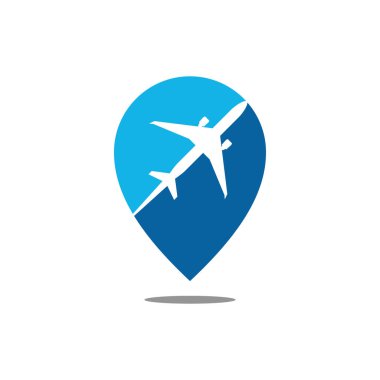 Yüksek son görünüm ile tüm iş şirketi için Modern Uçak Seyahat Kargo Freight Icon Logo