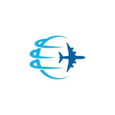 Yüksek son görünüm ile tüm iş şirketi için Modern Uçak Seyahat Kargo Freight Icon Logo