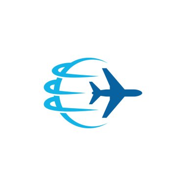 Yüksek son görünüm ile tüm iş şirketi için Modern Uçak Seyahat Kargo Freight Icon Logo