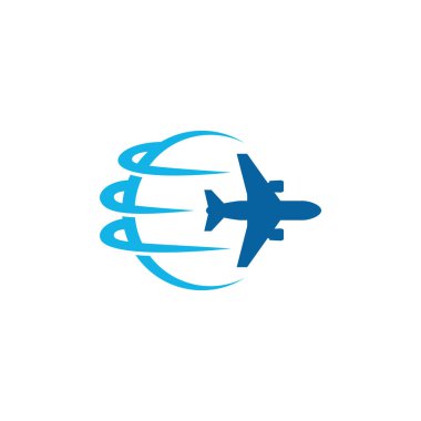 Yüksek son görünüm ile tüm iş şirketi için Modern Uçak Seyahat Kargo Freight Icon Logo
