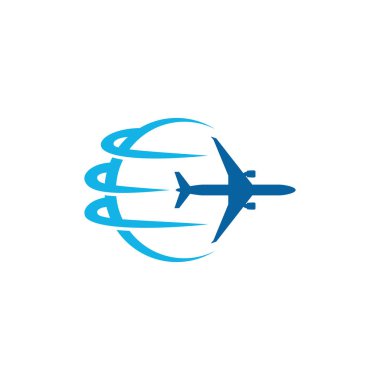 Yüksek son görünüm ile tüm iş şirketi için Modern Uçak Seyahat Kargo Freight Icon Logo