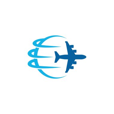 Yüksek son görünüm ile tüm iş şirketi için Modern Uçak Seyahat Kargo Freight Icon Logo