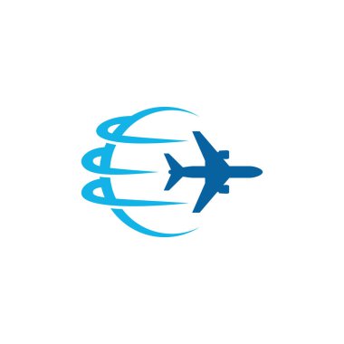 Yüksek son görünüm ile tüm iş şirketi için Modern Uçak Seyahat Kargo Freight Icon Logo