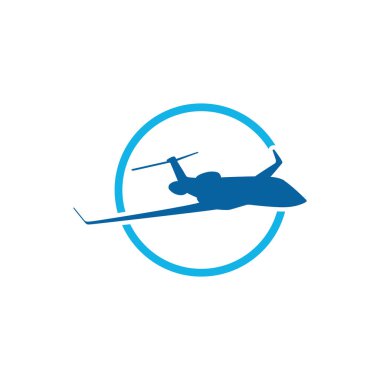 Yüksek son görünüm ile tüm iş şirketi için Modern Uçak Seyahat Kargo Freight Icon Logo