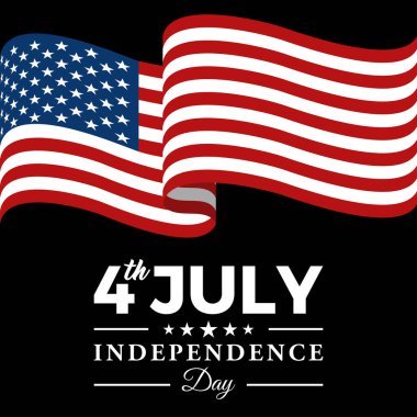 Modern 4 Temmuz Amerika Birleşik Devletleri Bağımsızlık Günü Kutlama Bayrağı Başlık Afiş Mavi ve Kırmızı Renk Kişisel ve yüksek son görünüm ile tüm İş Şirketi için