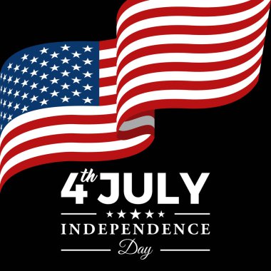 Modern 4 Temmuz Amerika Birleşik Devletleri Bağımsızlık Günü Kutlama Bayrağı Başlık Afiş Mavi ve Kırmızı Renk Kişisel ve yüksek son görünüm ile tüm İş Şirketi için