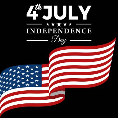 Modern 4 Temmuz Amerika Birleşik Devletleri Bağımsızlık Günü Kutlama Bayrağı Başlık Afiş Mavi ve Kırmızı Renk Kişisel ve yüksek son görünüm ile tüm İş Şirketi için