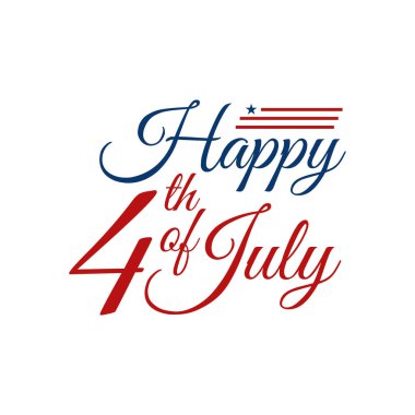 Modern 4 Temmuz Amerika Birleşik Devletleri Bağımsızlık Günü Kutlama Bayrağı Başlık Afiş Mavi ve Kırmızı Renk Kişisel ve yüksek son görünüm ile tüm İş Şirketi için