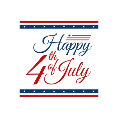 Modern 4 Temmuz Amerika Birleşik Devletleri Bağımsızlık Günü Kutlama Bayrağı Başlık Afiş Mavi ve Kırmızı Renk Kişisel ve yüksek son görünüm ile tüm İş Şirketi için