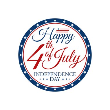 Modern 4 Temmuz Amerika Birleşik Devletleri Bağımsızlık Günü Kutlama Bayrağı Başlık Afiş Mavi ve Kırmızı Renk Kişisel ve yüksek son görünüm ile tüm İş Şirketi için