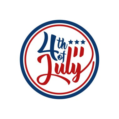 Modern 4 Temmuz Amerika Birleşik Devletleri Bağımsızlık Günü Kutlama Bayrağı Başlık Afiş Mavi ve Kırmızı Renk Kişisel ve yüksek son görünüm ile tüm İş Şirketi için