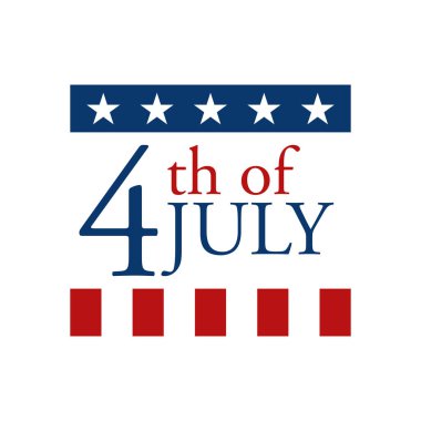 Modern 4 Temmuz Amerika Birleşik Devletleri Bağımsızlık Günü Kutlama Bayrağı Başlık Afiş Mavi ve Kırmızı Renk Kişisel ve yüksek son görünüm ile tüm İş Şirketi için