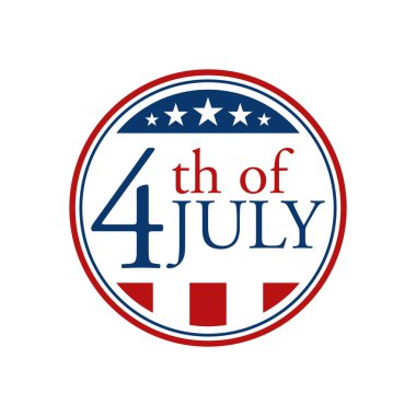 Modern 4 Temmuz Amerika Birleşik Devletleri Bağımsızlık Günü Kutlama Bayrağı Başlık Afiş Mavi ve Kırmızı Renk Kişisel ve yüksek son görünüm ile tüm İş Şirketi için