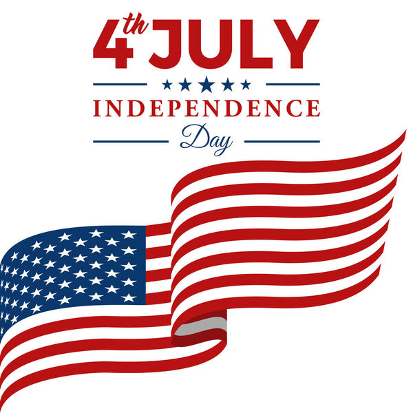 Современный 4 июля День независимости США Празднование флага задний план Знамя заголовка синий и красный цвет для личного и всех деловых компаний с высоким уровнем внешнего вида
